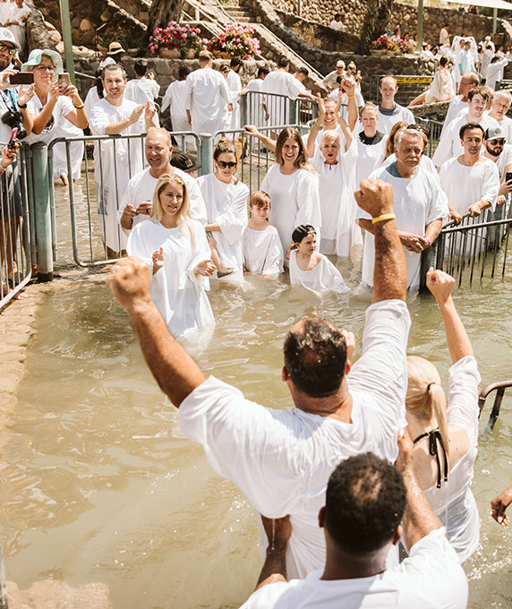 Get baptized in the Jordan River